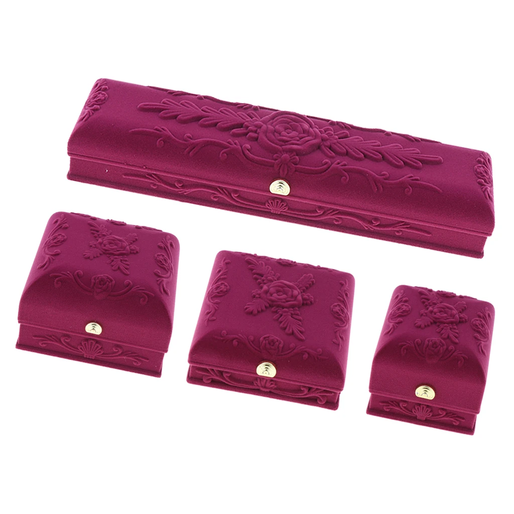 Embossed Velvet Jewelry Display Case Rings Storage Gift Box Organizer Holder
Embossed Velvet Jewelry Display Case Rings Storage Gift Box Organizer Holder