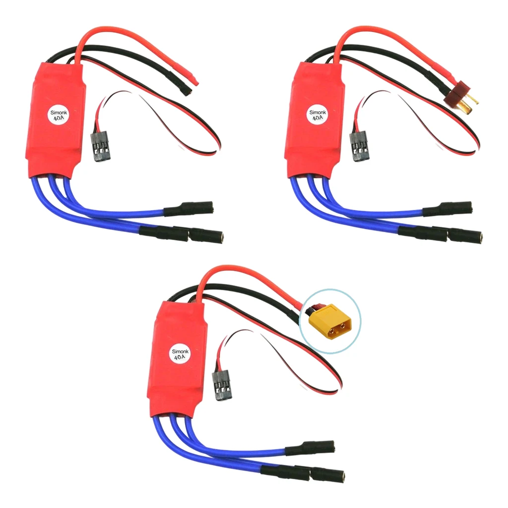 40A Brushless ESC with 3.5mm Banana Plug Electric Speed Controller Support 2-4S for RC Plane FPV Glider Multicopter Aircraft
40A Brushless ESC with 3.5mm Banana Plug Electric Speed Controller Support 2-4S for RC Plane FPV Glider Multicopter Aircraft