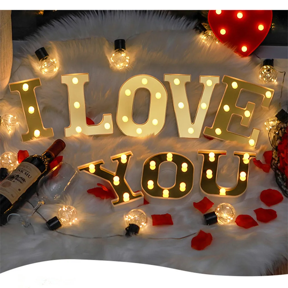 Hot-selling 26 English letter lights LED symbol modeling lights wedding night lights birthday proposal lights 
Hot-selling 26 English letter lights LED symbol modeling lights wedding night lights birthday proposal lights
