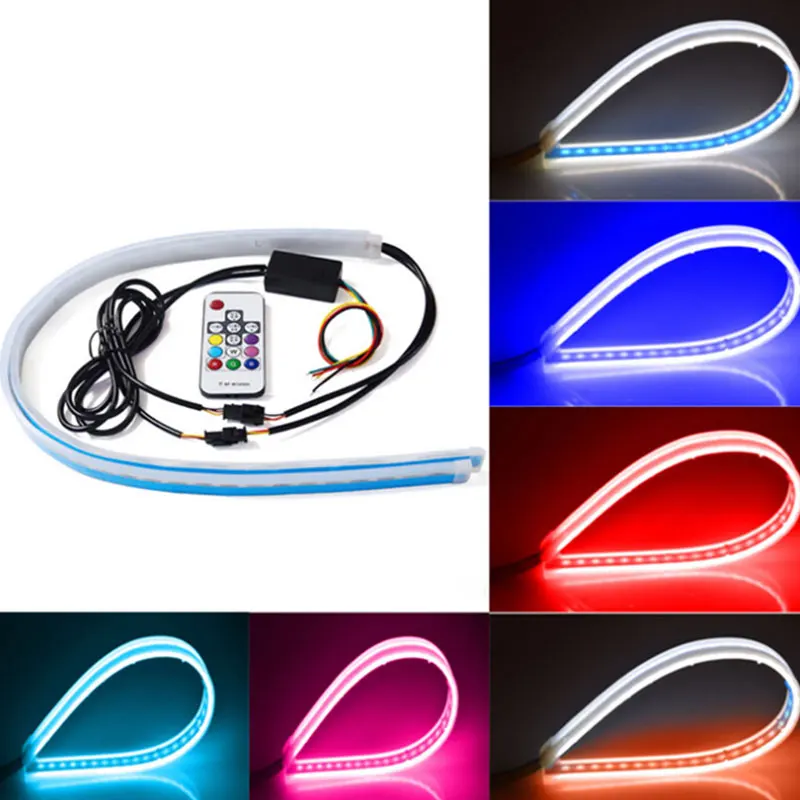 2 PCS 60cm LED DRL Light Sequential Flexible Turn Signal Strip For Headlight Ambient Light Wholesale Dropshipping
2 PCS 60cm LED DRL Light Sequential Flexible Turn Signal Strip For Headlight Ambient Light Wholesale Dropshipping