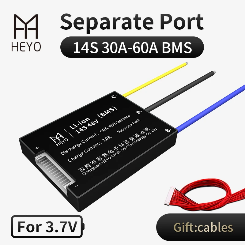 Фото Отдельный порт баланс bms 14s 48V полимерная литиевая батарея 30A 40 Ач - купить