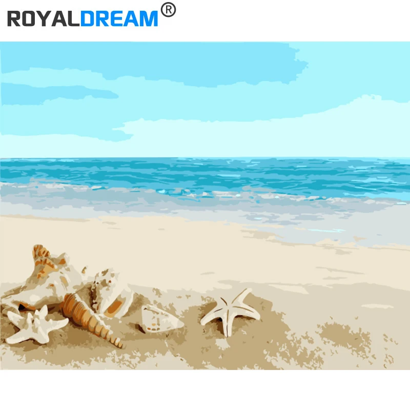 ROYALDREAM Blue Ocean Conch DIY Oil Painting By Numbers Wall Art Acrylic Oil Canvas Paintings Home Decor For Living Room
ROYALDREAM Blue Ocean Conch DIY Oil Painting By Numbers Wall Art Acrylic Oil Canvas Paintings Home Decor For Living Room