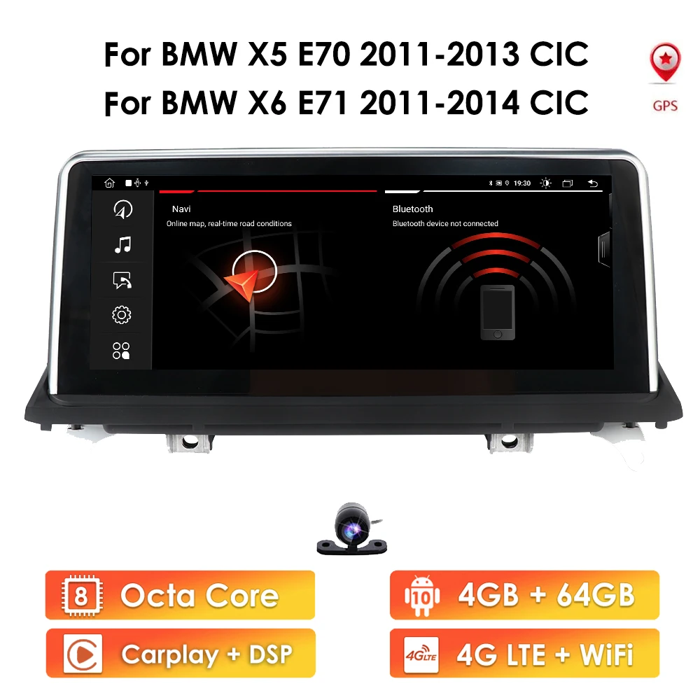 Автомагнитола для BMW X5 E70 X6 E71 2011-2014, 4 Гб + 64 ГБ, Android 10, с восьмиядерным процессором CIC, RDS, Carplay, IPS, DSP, BT, LTE, Wi-Fi, Bluetooth
Автомагнитола для BMW X5 E70 X6 E71 2011-2014, 4 Гб + 64 ГБ, Android 10, с восьмиядерным процессором CIC, RDS, Carplay, IPS, DSP, BT, LTE, Wi-Fi, Bluetooth