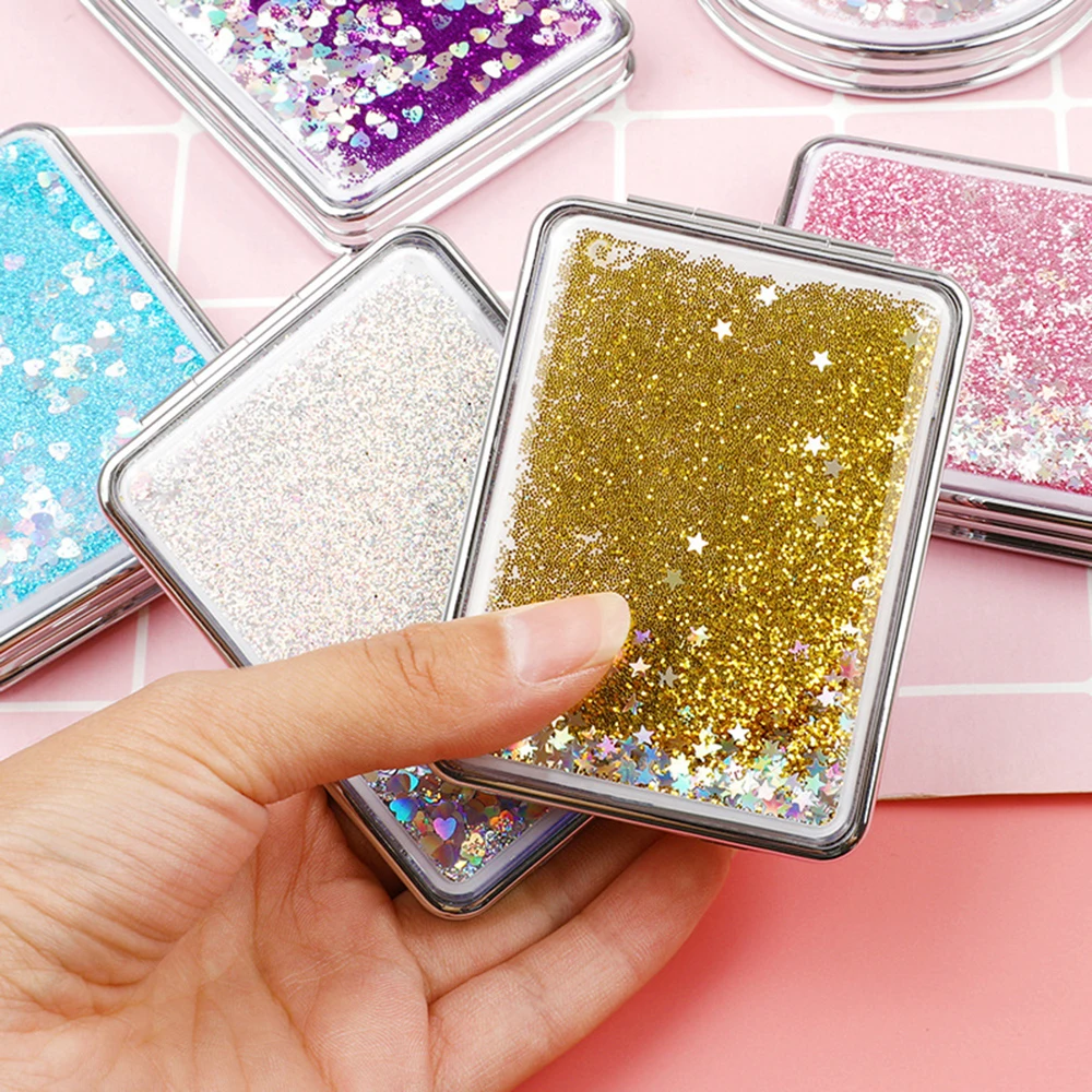 Quicksand Small Mirror Makeup Mirror Student Office Cute Cartoon Girl'S Heart Round Double-Sided Mirror Portable Folding Mirror
Quicksand Small Mirror Makeup Mirror Student Office Cute Cartoon Girl'S Heart Round Double-Sided Mirror Portable Folding Mirror