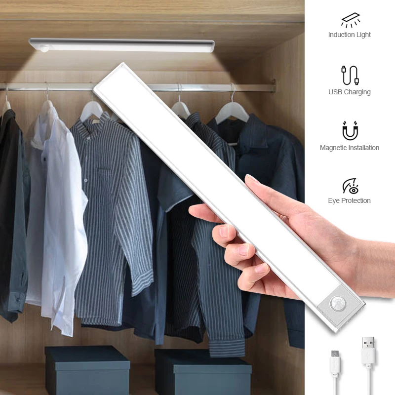 LED Motion Sensor Light USB Rechargeable 20 32cm Wireless Night Induction Lamp For Kitchen Cabinet Wardrobe Closet Lights
LED Motion Sensor Light USB Rechargeable 20 32cm Wireless Night Induction Lamp For Kitchen Cabinet Wardrobe Closet Lights