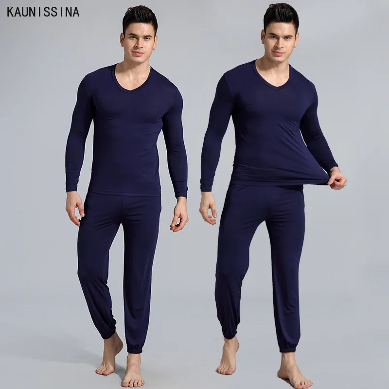 Men Pajama Set Modal Loungewear Solid V-Neck Long Sleeve Nightshirts Pajamas Sleepwear Home Suits Autumn Underwear Thermal Set
Men Pajama Set Modal Loungewear Solid V-Neck Long Sleeve Nightshirts Pajamas Sleepwear Home Suits Autumn Underwear Thermal Set