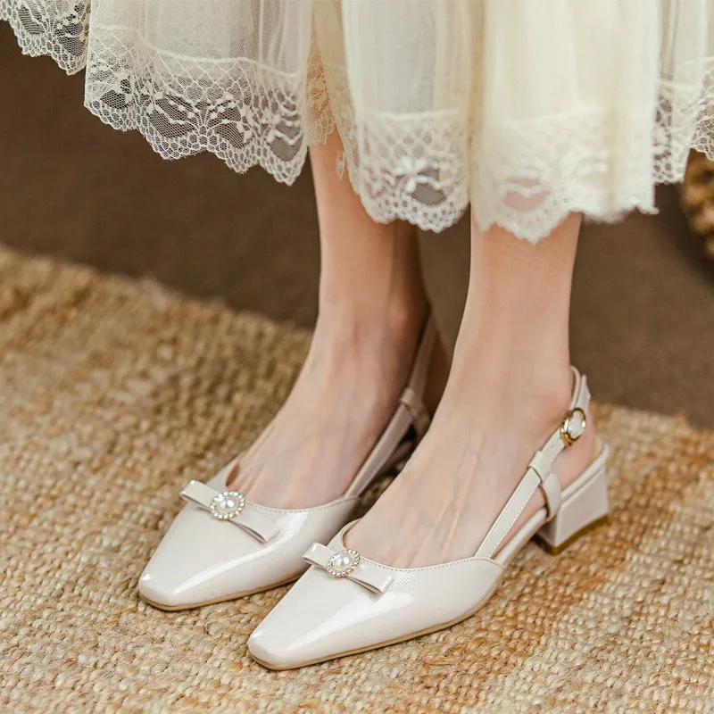 Sweet Slingback Sandals Women Nude Pink Yellow Square Toe Patent Leather Block Middle Heels Female Ladies Party Shoes Size 32-43
Sweet Slingback Sandals Women Nude Pink Yellow Square Toe Patent Leather Block Middle Heels Female Ladies Party Shoes Size 32-43