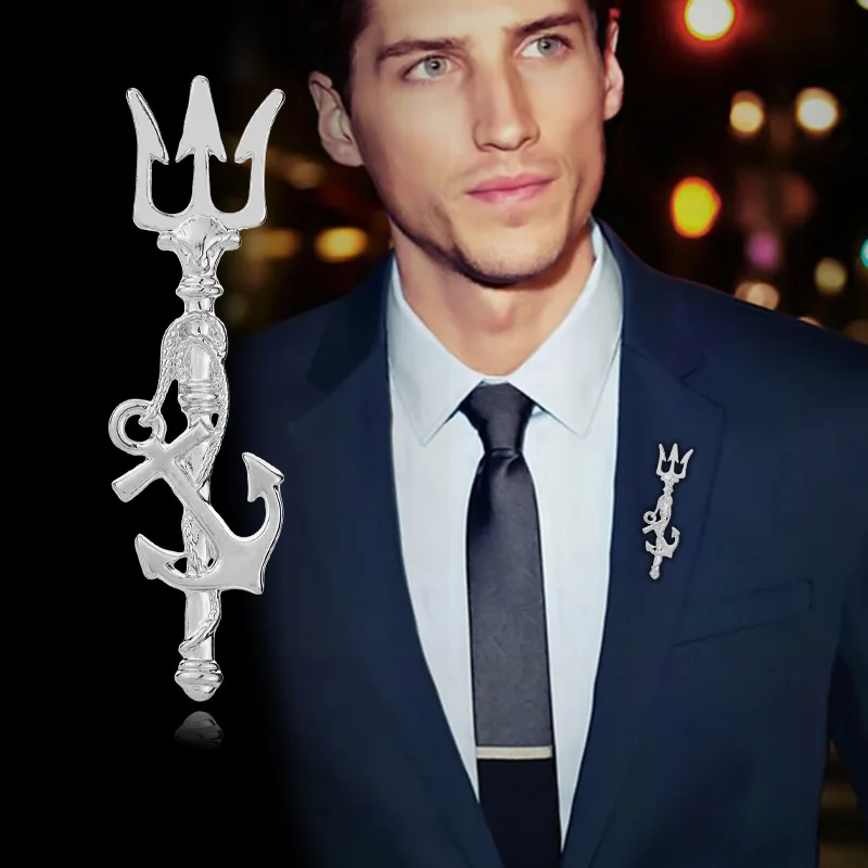 Men's Suit Brooch Jewelry Bristish Style Trident Anchor Design Ornaments Safe-pin Retro Trinket Fashion Enamel Party Pins New
Men's Suit Brooch Jewelry Bristish Style Trident Anchor Design Ornaments Safe-pin Retro Trinket Fashion Enamel Party Pins New
