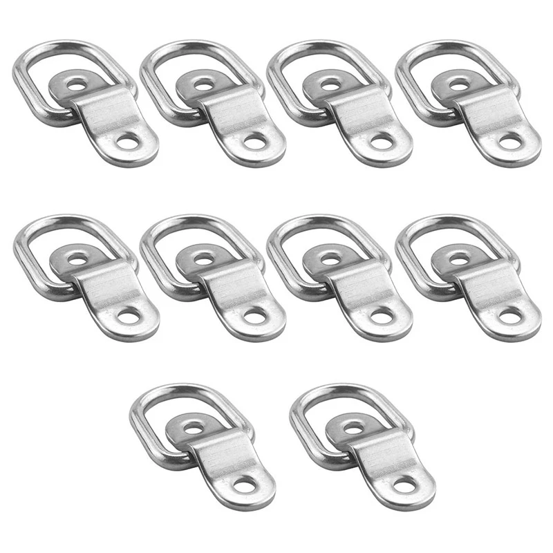 10 Pack D Ring Tie Downs, 1/4Inch Heavy Duty Tie Down D- Rings Anchor Lashing Ring for Loads on Boats,Trailers Trucks RV
10 Pack D Ring Tie Downs, 1/4Inch Heavy Duty Tie Down D- Rings Anchor Lashing Ring for Loads on Boats,Trailers Trucks RV