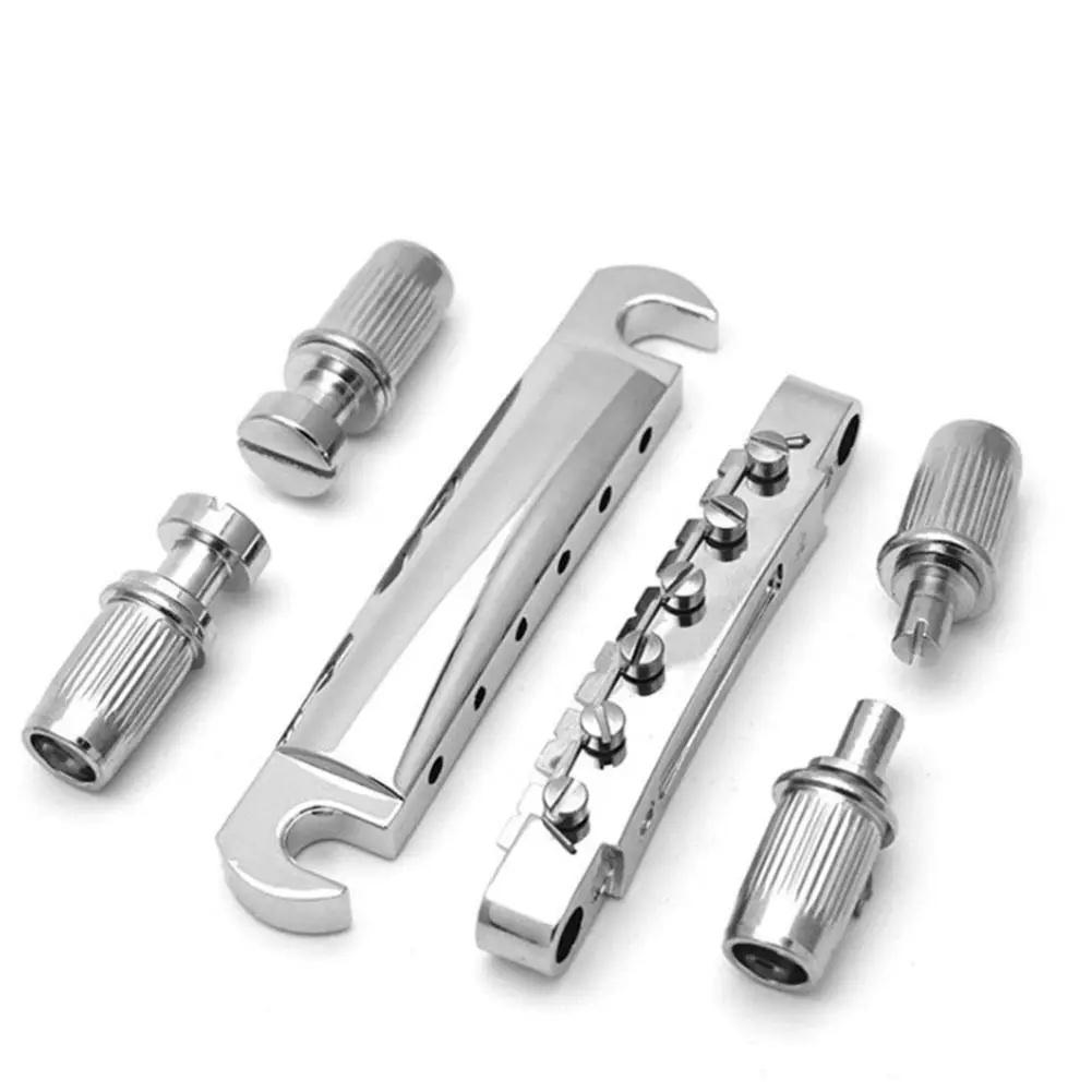 6Pcs Electric Guitar 6 Stringed Saddle Locking Roller Tune-O-Matic Bridge Set New Chic
6Pcs Electric Guitar 6 Stringed Saddle Locking Roller Tune-O-Matic Bridge Set New Chic