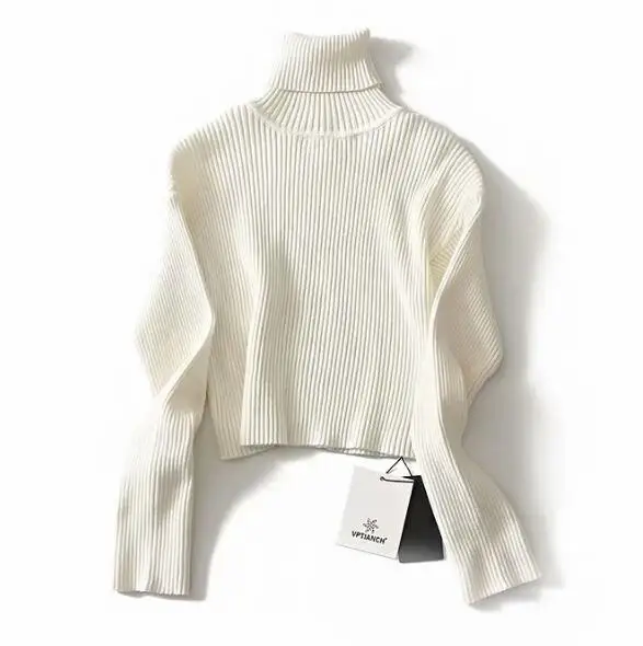 2020 Autumn Women Striped Line Turtleneck Sweater Vintage High Collar Exposed navel Short Pullover Knitwear Jumper Tops Sexy
2020 Autumn Women Striped Line Turtleneck Sweater Vintage High Collar Exposed navel Short Pullover Knitwear Jumper Tops Sexy