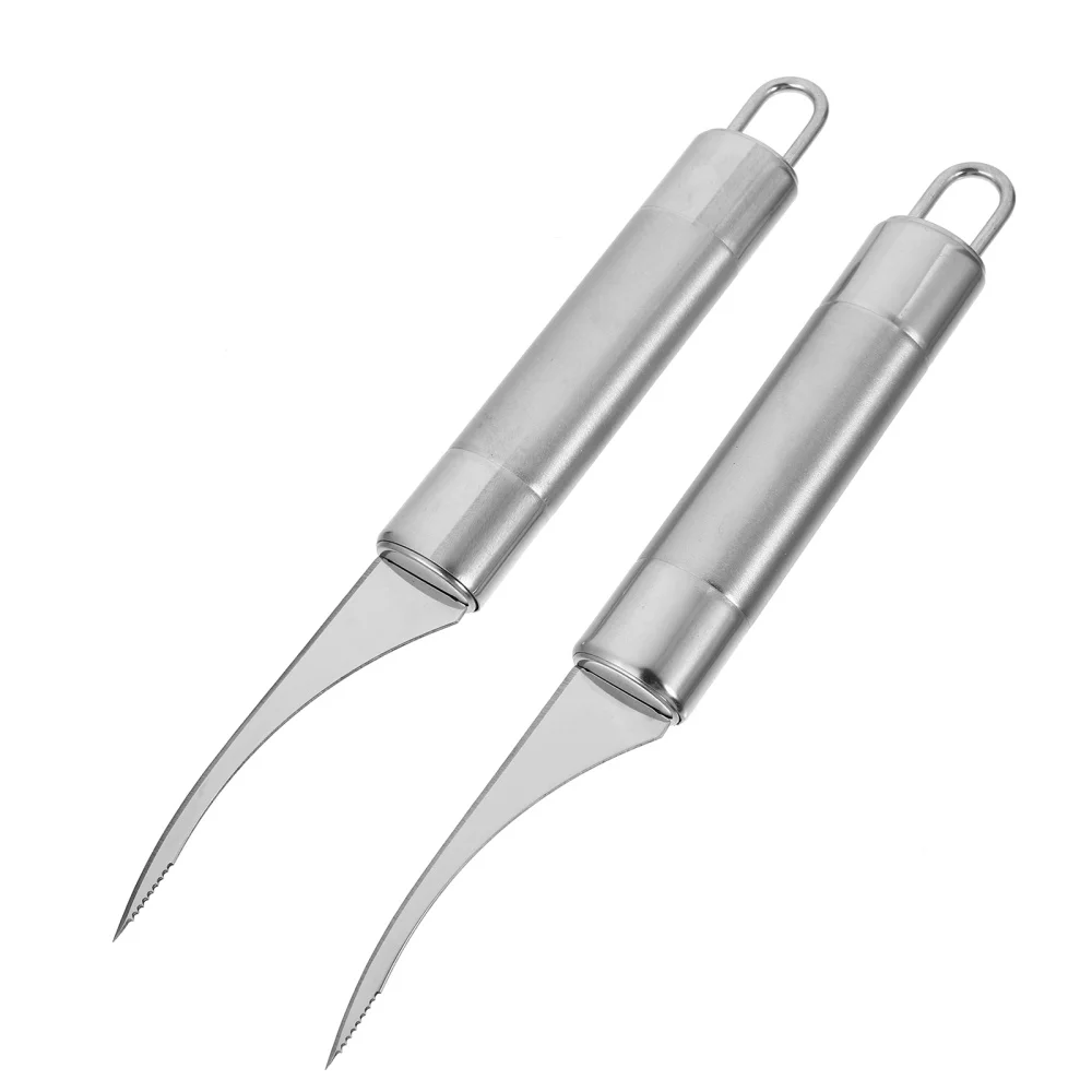 2pcs Shrimp Openers Shrimp Line Cutters Clean Shrimp Line Fish Belly Openers