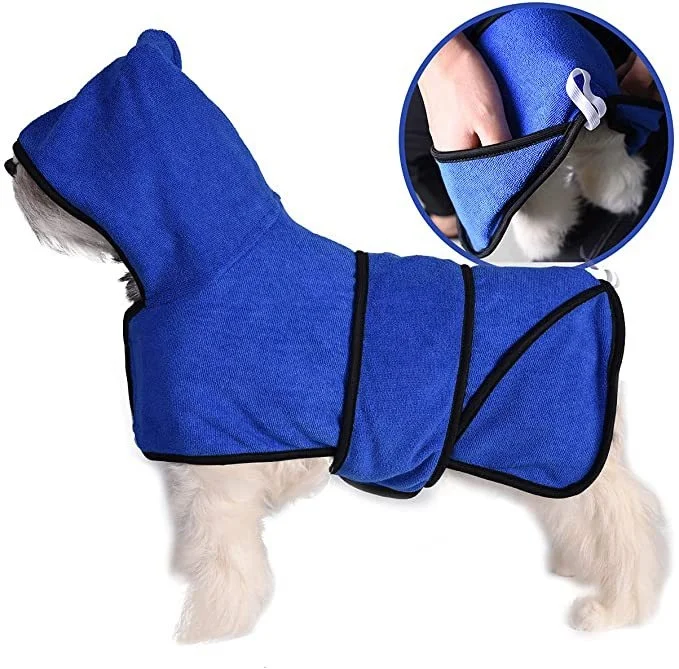 Dog Bathrobe Dog Drying Coat Super Absorbent Luxurious Soft Pet Bath Towel Adjustable Warm Dog Bathing Supplies With Side Pocket
Dog Bathrobe Dog Drying Coat Super Absorbent Luxurious Soft Pet Bath Towel Adjustable Warm Dog Bathing Supplies With Side Pocket