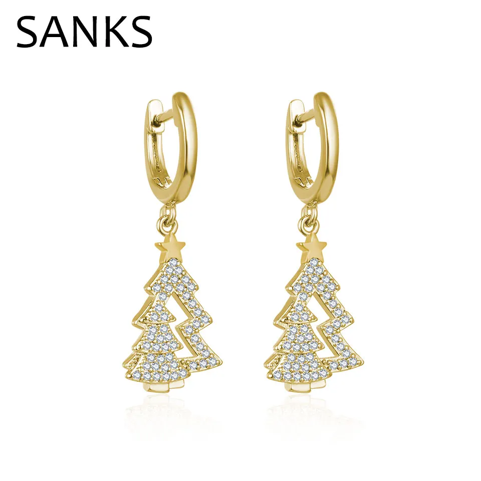 SANKS Trendy Christmas Tree Drop Earrings for Women Girls Fashion Gifts Cubic Zirconia Cute Christmas Earrings Party Accessories
SANKS Trendy Christmas Tree Drop Earrings for Women Girls Fashion Gifts Cubic Zirconia Cute Christmas Earrings Party Accessories
