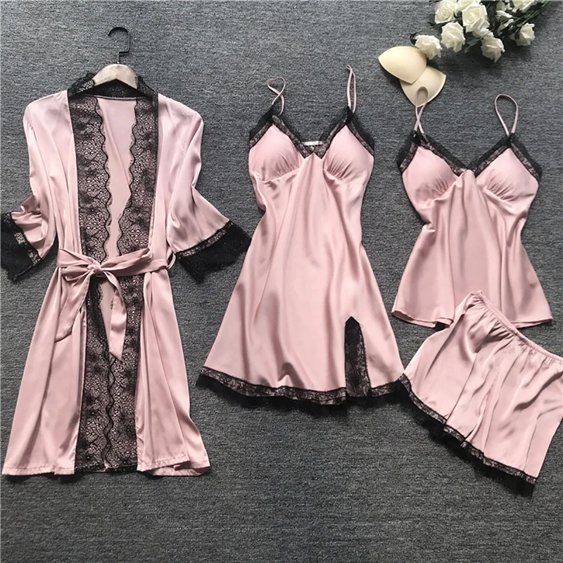 Long sleeve Womens Pajamas Sexy Lace Lingerie Nightwear Underwear Sleepwear 3PC Suit Pajama Sets For Women Pijama Mujer
Long sleeve Womens Pajamas Sexy Lace Lingerie Nightwear Underwear Sleepwear 3PC Suit Pajama Sets For Women Pijama Mujer