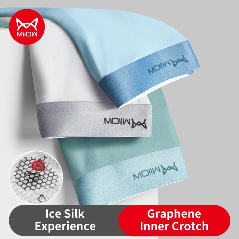 MiiOW Huitao 3Pcs Men Boxer Shorts Graphene Antibacterial Man Underwear Ice Silk Boxers Solid Breathable Boxershorts Male Panty
MiiOW Huitao 3Pcs Men Boxer Shorts Graphene Antibacterial Man Underwear Ice Silk Boxers Solid Breathable Boxershorts Male Panty