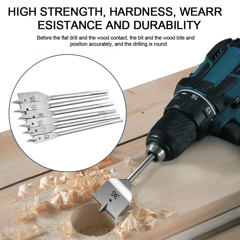 6pcs Portable Woodworking Titanium Coating Quick Change Universal Spade Drill Bit Set Wear Resistance Durable High Carbon Steel
6pcs Portable Woodworking Titanium Coating Quick Change Universal Spade Drill Bit Set Wear Resistance Durable High Carbon Steel