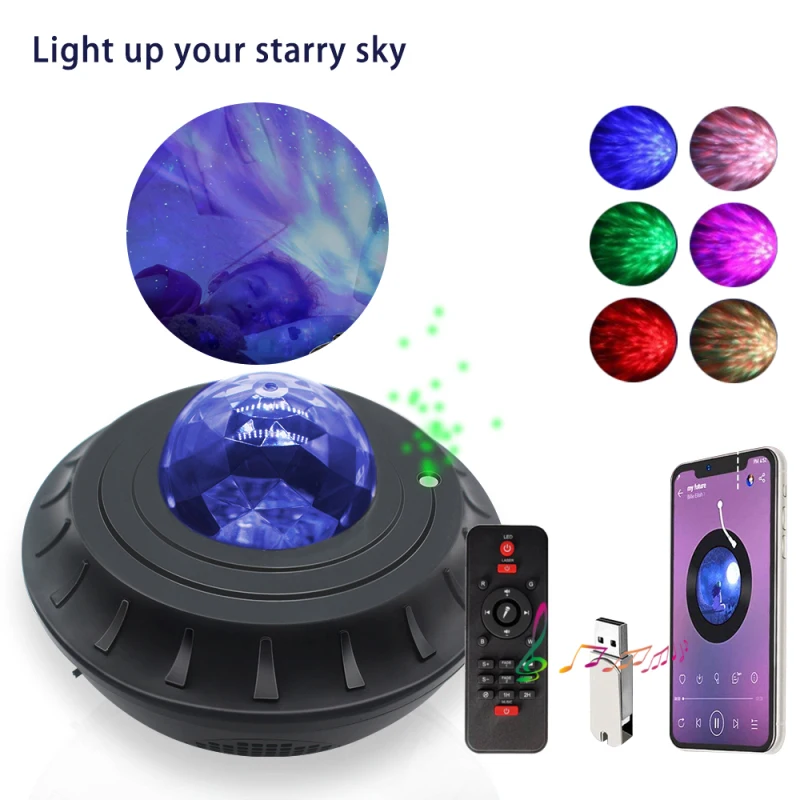 Colorful Starry Sky Projector Galaxy Nightlight USB Blueteeth-compatible Music Player Night Light Romantic Projection Lamp Gifts
Colorful Starry Sky Projector Galaxy Nightlight USB Blueteeth-compatible Music Player Night Light Romantic Projection Lamp Gifts