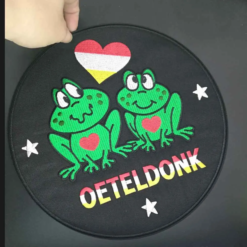 Oeteldonk эмблема полная вышитая лягушка карнавал для Нидерландов утюжок на вышитые