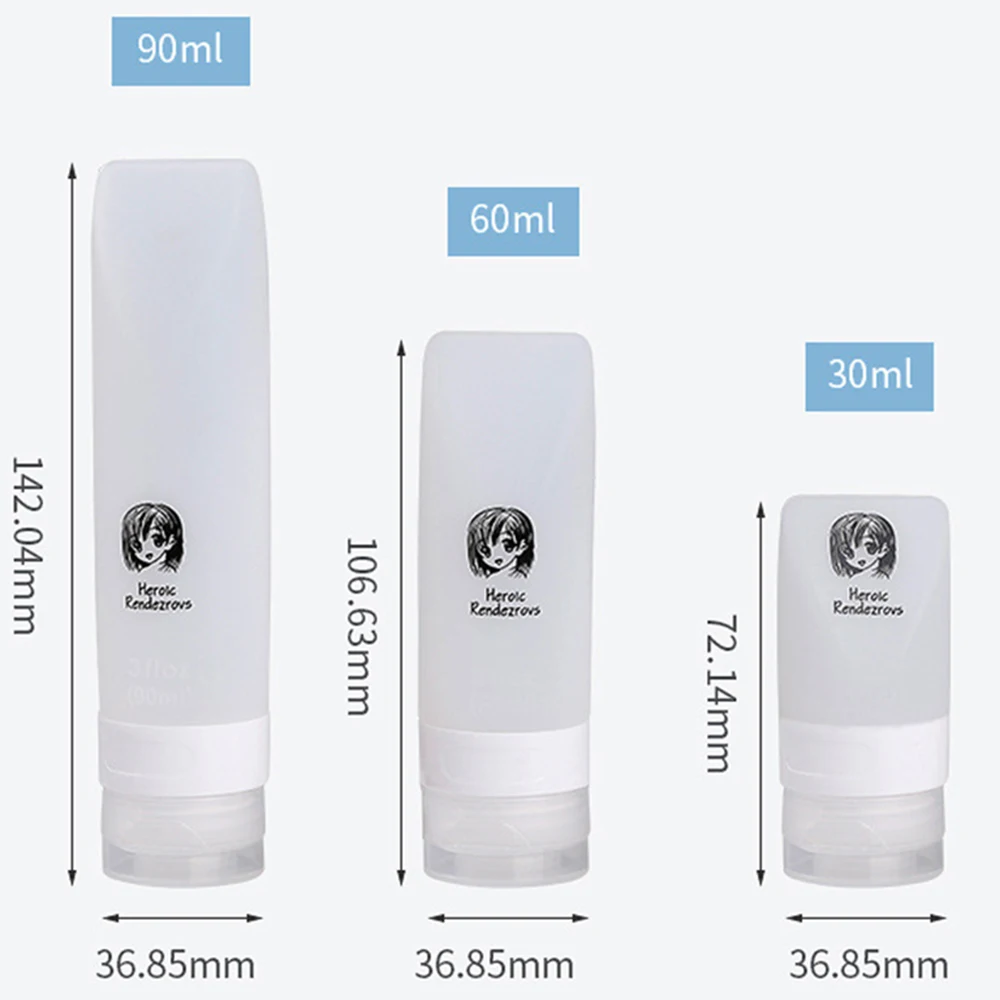 3pcs/Set Travel Squeeze Soft Lotion Bottle Cosmetic Shower Gel Shampoo Portable Travel Size Silicone Sub-bottle 30ml/60ml/90ml 
3pcs/Set Travel Squeeze Soft Lotion Bottle Cosmetic Shower Gel Shampoo Portable Travel Size Silicone Sub-bottle 30ml/60ml/90ml