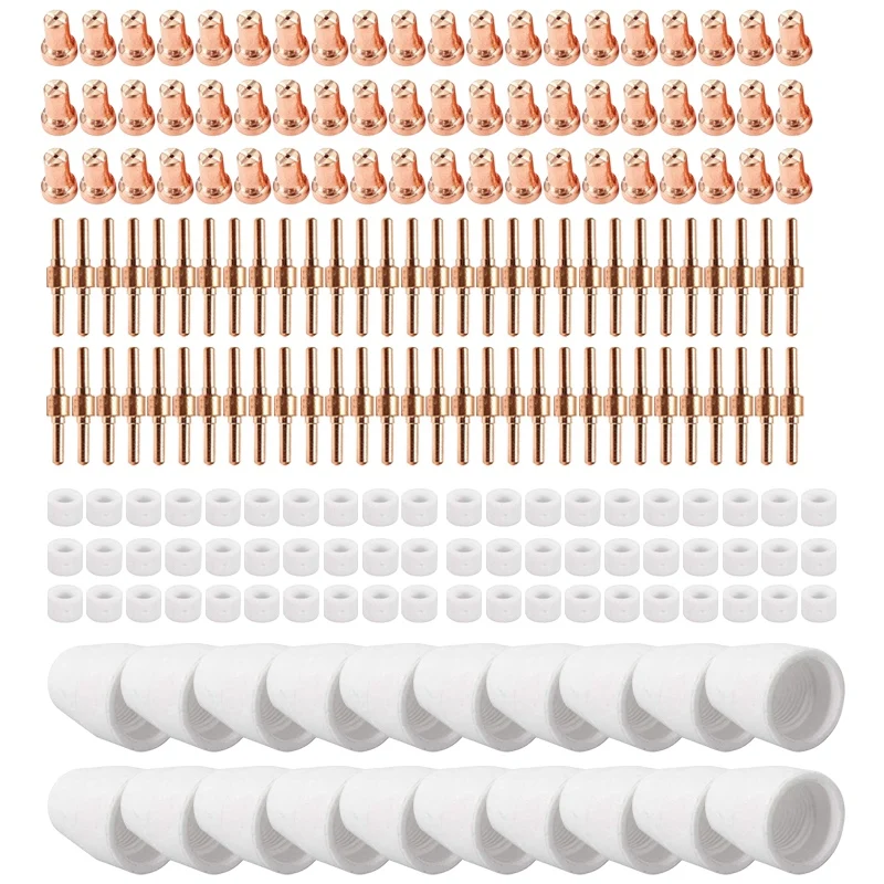 New-200Pcs PT-31 JG-40 WSD-LG40 Plasma Electrode Tips Nozzle Extended Shroud Shield Cup Kit ForCUT50D 50 40 Plasma Cutter
New-200Pcs PT-31 JG-40 WSD-LG40 Plasma Electrode Tips Nozzle Extended Shroud Shield Cup Kit ForCUT50D 50 40 Plasma Cutter