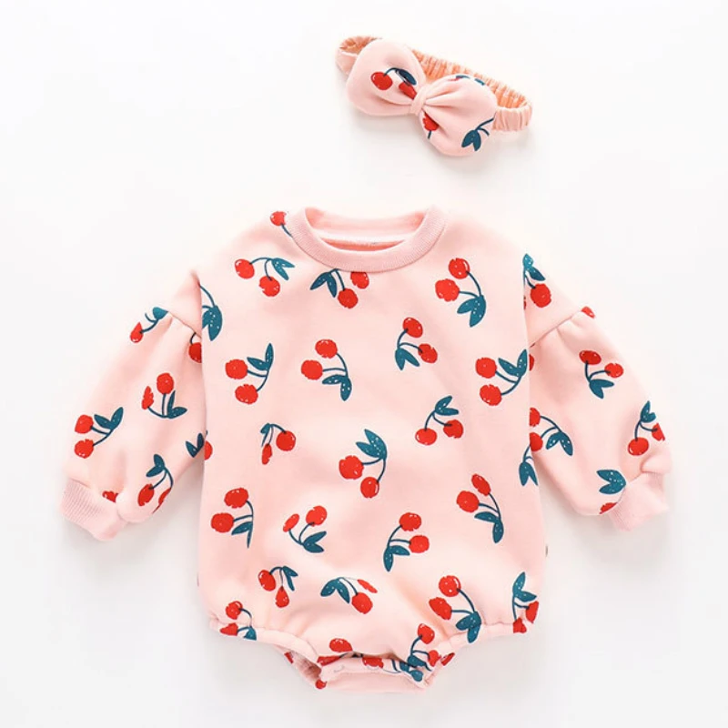 2021 New Cute BABY Newborn Baby Cherry Girl Clothes Set Long Sleeve Hoddies Romper +headband Clothes Autumn Winter Wear 0-18m
2021 New Cute BABY Newborn Baby Cherry Girl Clothes Set Long Sleeve Hoddies Romper +headband Clothes Autumn Winter Wear 0-18m