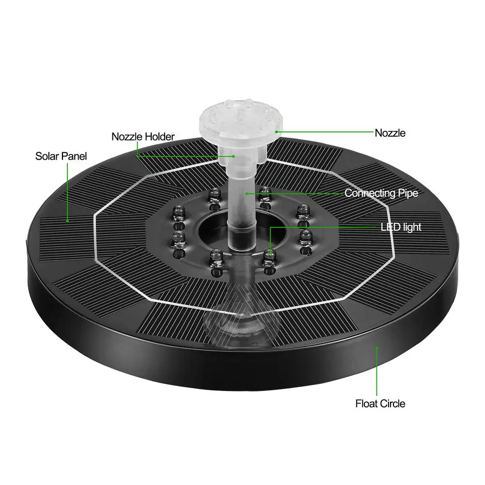 5V/3W Solar Water Fountain Pump Colorful LED Lights Floating Outdoor Garden Fountain Pump Swimming Pools Pond Lawn Decor
5V/3W Solar Water Fountain Pump Colorful LED Lights Floating Outdoor Garden Fountain Pump Swimming Pools Pond Lawn Decor
