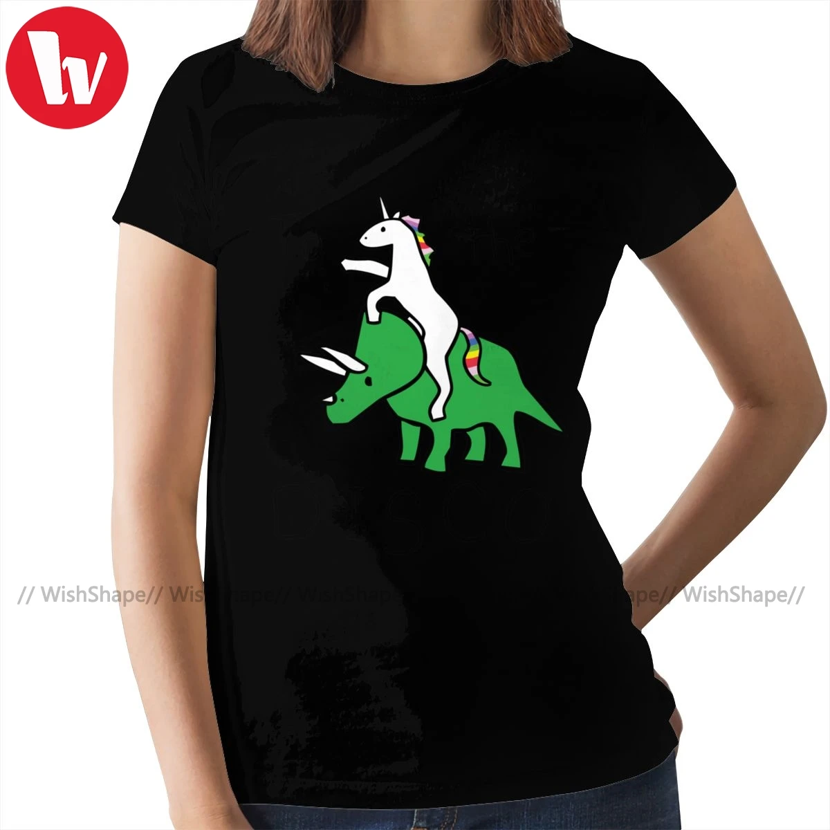 Dinosaur T-Shirt To The Disco Unicorn Riding Triceratops T Shirt Casual O Neck Women tshirt Ladies Tee Shirt
Dinosaur T-Shirt To The Disco Unicorn Riding Triceratops T Shirt Casual O Neck Women tshirt Ladies Tee Shirt