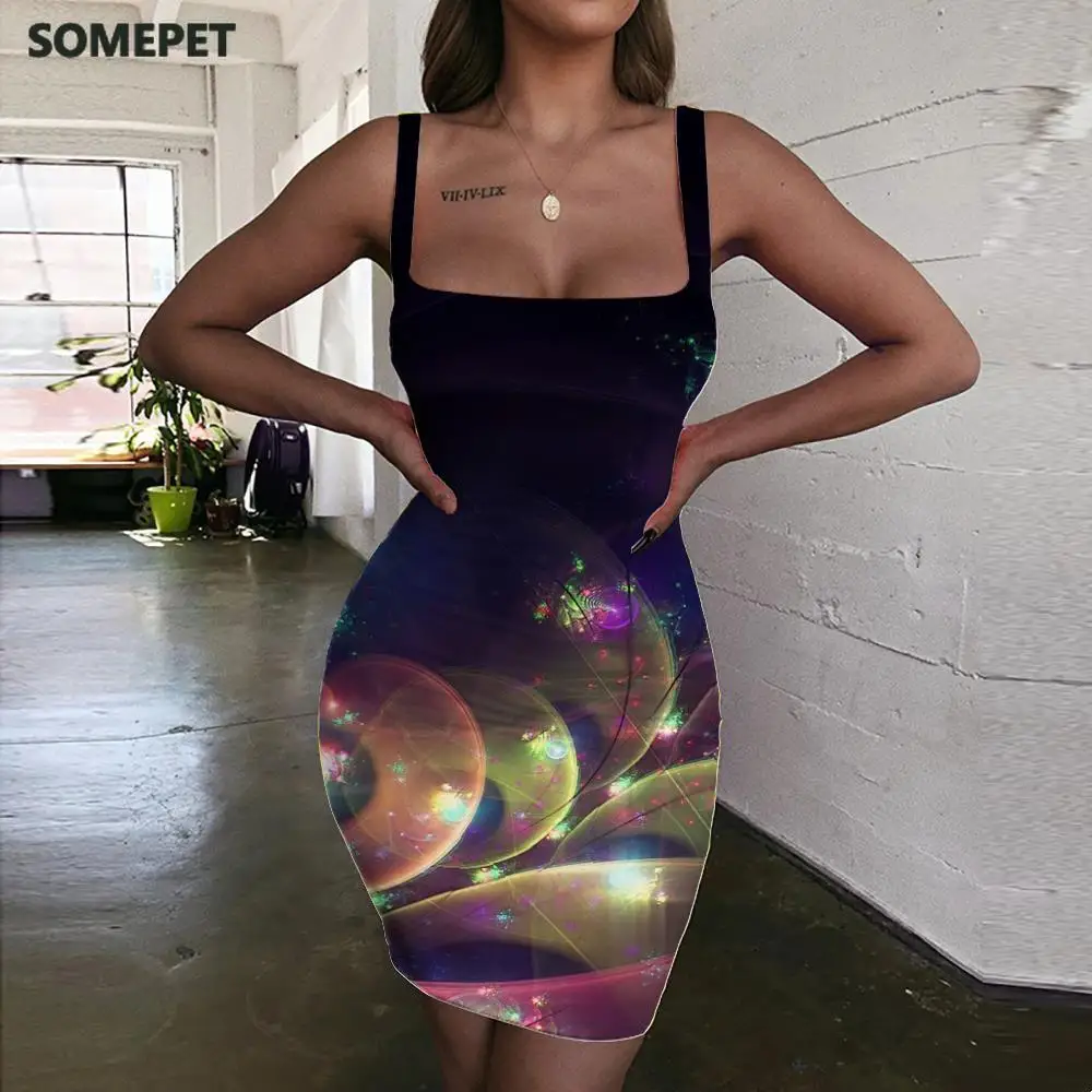 SOMEPET Colorful Dresses Women Abstract Sundress Flowers Bodycon Dress Psychedelic Vestido Sexy Womens Clothing Summer Short
SOMEPET Colorful Dresses Women Abstract Sundress Flowers Bodycon Dress Psychedelic Vestido Sexy Womens Clothing Summer Short