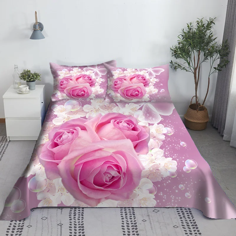 Beautiful Flowers Bed Sheet Set 2-3pcs Floral Bed Sheets And Pillowcases 3d Bedding Digital Printing Flat Sheet King Queen Size
Beautiful Flowers Bed Sheet Set 2-3pcs Floral Bed Sheets And Pillowcases 3d Bedding Digital Printing Flat Sheet King Queen Size