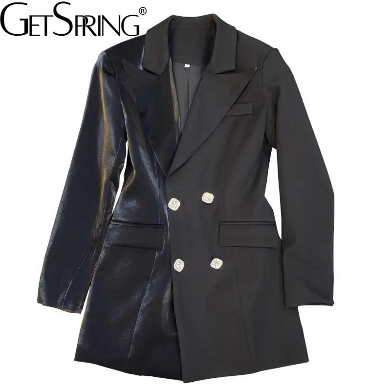 Getspring Women Blazer Asymmetrical Patchwork Double Breasted Black Blazers And Jackets Irregular Retro Suit Coats 2021 Fashion
Getspring Women Blazer Asymmetrical Patchwork Double Breasted Black Blazers And Jackets Irregular Retro Suit Coats 2021 Fashion
