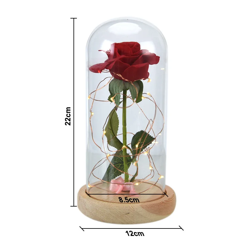 Night Lights Rose Night Lamps Romantic Fairy Tale For Valentine's Day Christmas Wedding's Gift Glass Cover LED Light String
Night Lights Rose Night Lamps Romantic Fairy Tale For Valentine's Day Christmas Wedding's Gift Glass Cover LED Light String