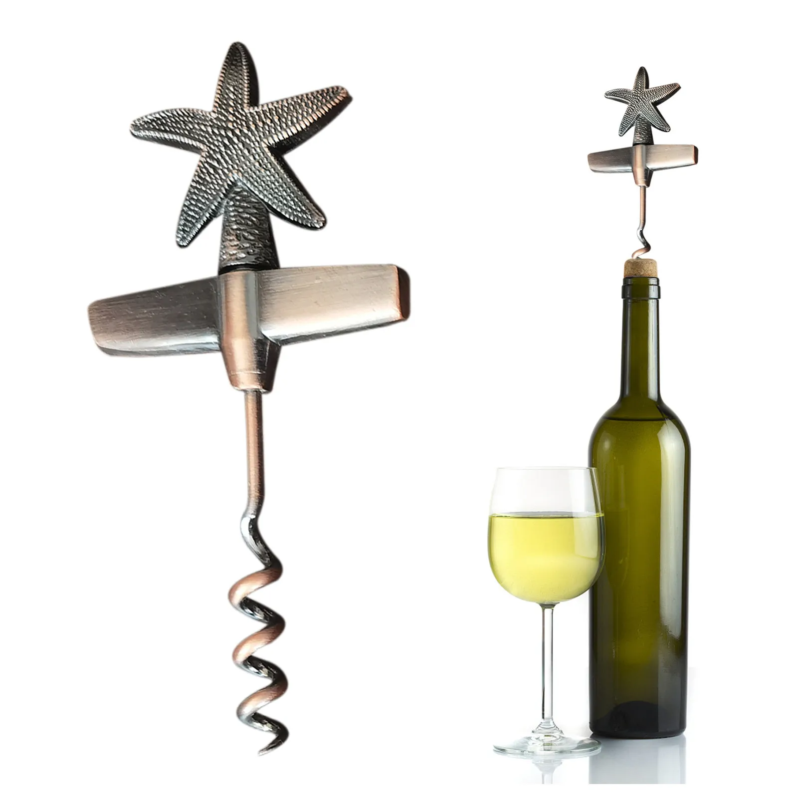 

Star Shape Wine Champagne Opener Cork Opener Wine Bottle Stopper Corkscrew Set Wedding Party Supplies Kitchen Gadgets New #Y5