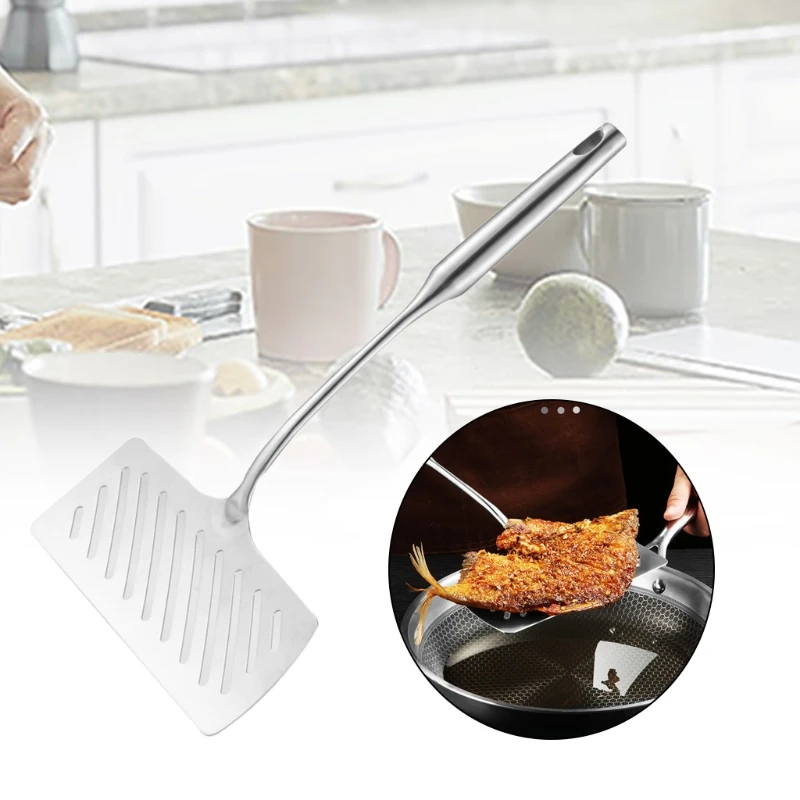 Cooking Long Handle Barbecue Tong Fried Steak Shovel Widened Stainless Steel E8BD
Cooking Long Handle Barbecue Tong Fried Steak Shovel Widened Stainless Steel E8BD