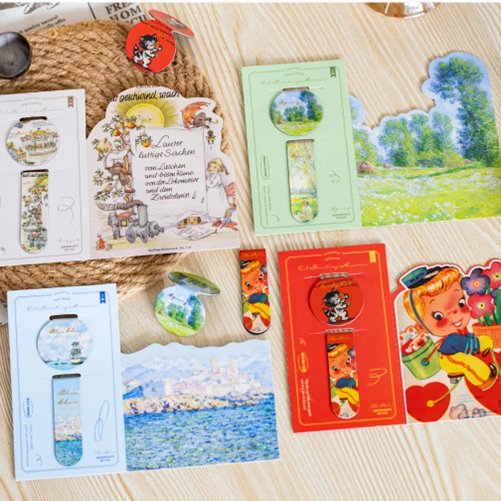 2 Pcs Oil Painting Series Magnetic Bookmarks Magnet Page Markers Book Markers Set for Students Reading
2 Pcs Oil Painting Series Magnetic Bookmarks Magnet Page Markers Book Markers Set for Students Reading