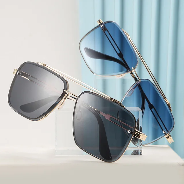 Brand Design Men Square Sunglasses Women Men Retro Metal Double Beam Trimmed Lenses Trendy Men's Driving Sun Glasses Shades 2021
Brand Design Men Square Sunglasses Women Men Retro Metal Double Beam Trimmed Lenses Trendy Men's Driving Sun Glasses Shades 2021