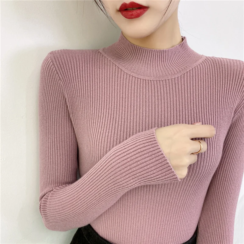 New 2021 Spring Sweater Women's Tops Korean Slim Women Knitted Pullover Jumper Solid Color Basic Sweater Pull Femme Hiver Truien
New 2021 Spring Sweater Women's Tops Korean Slim Women Knitted Pullover Jumper Solid Color Basic Sweater Pull Femme Hiver Truien