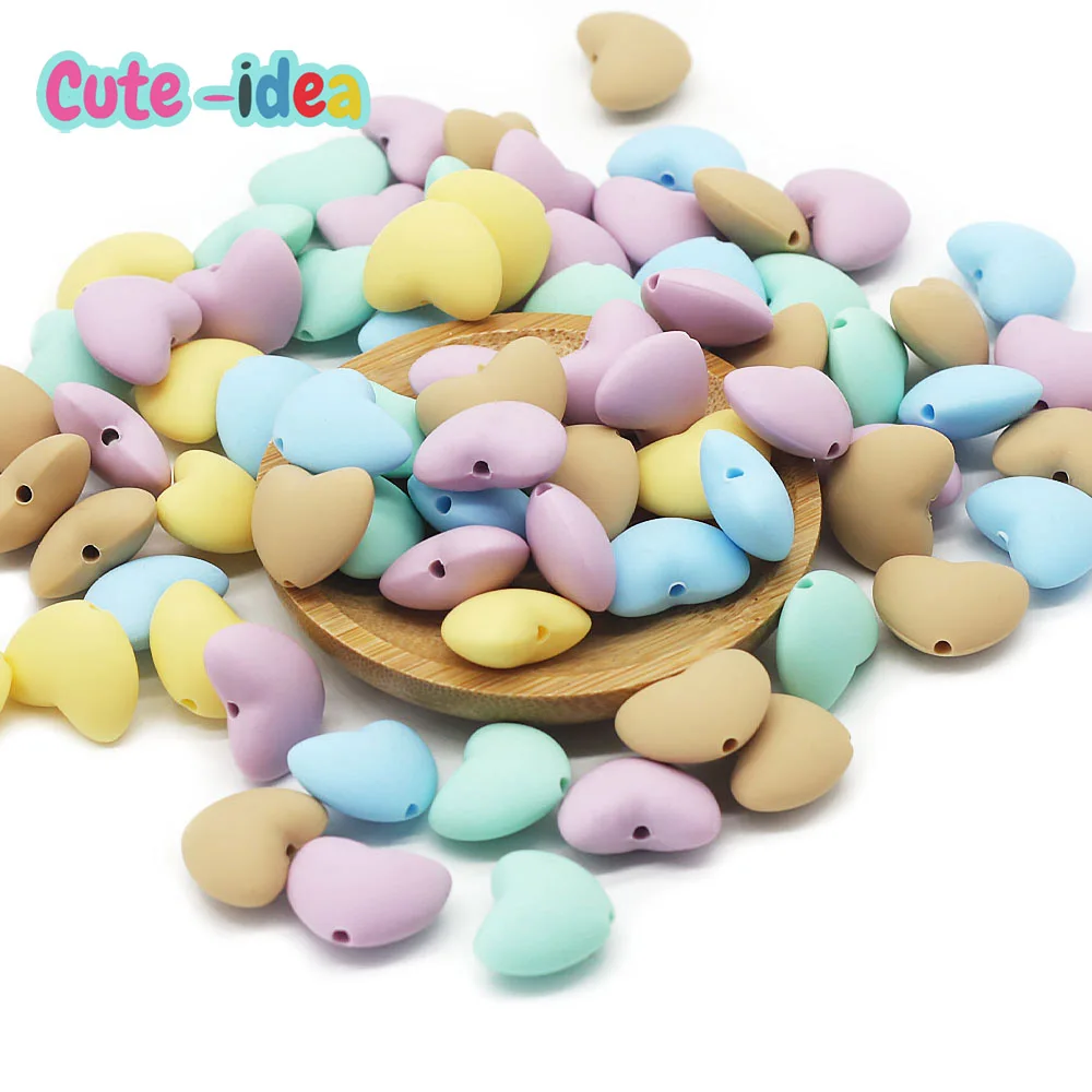 Cute-idea 20pcs Food Grade baby teething beads Silicone Heart beads DIY baby goods Nursing Pacifier Chain toys Accessories
Cute-idea 20pcs Food Grade baby teething beads Silicone Heart beads DIY baby goods Nursing Pacifier Chain toys Accessories