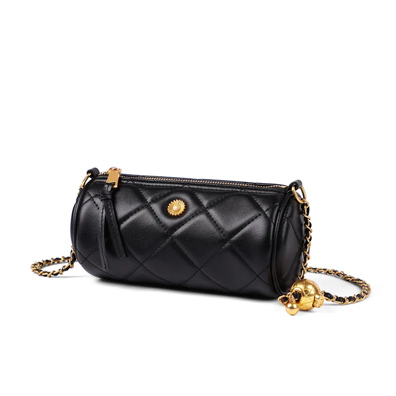 Fashion Gold Ball Cylinder Women Bag Diamond Shape Soft Genuine Leather Small Messenger Handbag Crossbody Shoulder Ins Bags
Fashion Gold Ball Cylinder Women Bag Diamond Shape Soft Genuine Leather Small Messenger Handbag Crossbody Shoulder Ins Bags