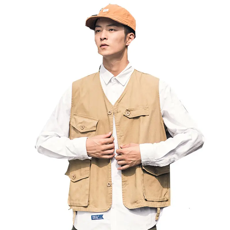 2020 Autumn New Loose Large Size Trendy Fashion Solid Color Big Pocket Sleeveless Coat Youth Style Vest M-5XL
2020 Autumn New Loose Large Size Trendy Fashion Solid Color Big Pocket Sleeveless Coat Youth Style Vest M-5XL