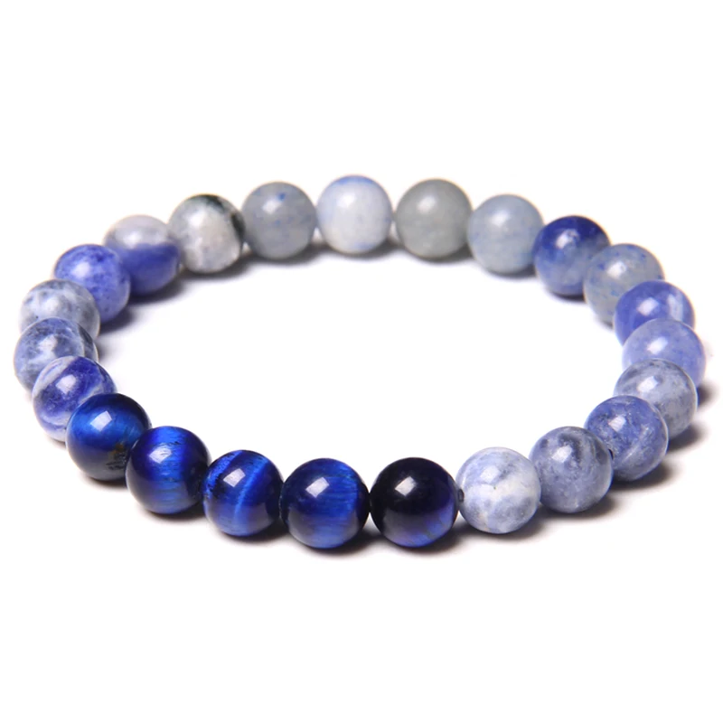 Natural Stone Sodalite Beads Bracelets & Bangles 8mm Round lapis lazuli Agates Beaded Charm Elastic Bracelet Jewelry Women Men
Natural Stone Sodalite Beads Bracelets & Bangles 8mm Round lapis lazuli Agates Beaded Charm Elastic Bracelet Jewelry Women Men