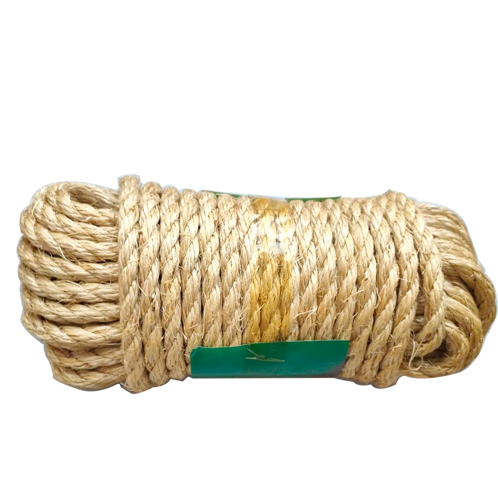 15 Meters 100% sisal natural Thread 10MM DIA Monofilament 3 strand twisted rope DIY Cat Kitten Grind claws playing toys
15 Meters 100% sisal natural Thread 10MM DIA Monofilament 3 strand twisted rope DIY Cat Kitten Grind claws playing toys