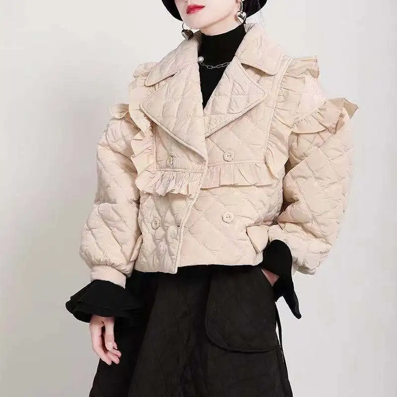 Autumn and Winter New Women's Cotton-padded Clothes Loose Design Sense of Wood Ear Diamond Fashion Short Women's Jacket WP33
Autumn and Winter New Women's Cotton-padded Clothes Loose Design Sense of Wood Ear Diamond Fashion Short Women's Jacket WP33
