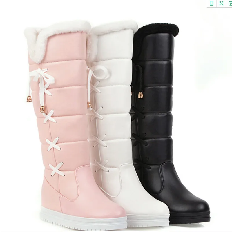 Fanyuan Keep warm Boots Women Winter Snow Boots Round Toe Platform Hidden Boots Slip On Butterfly Knot Shoes Sweet Warm Shoes
Fanyuan Keep warm Boots Women Winter Snow Boots Round Toe Platform Hidden Boots Slip On Butterfly Knot Shoes Sweet Warm Shoes