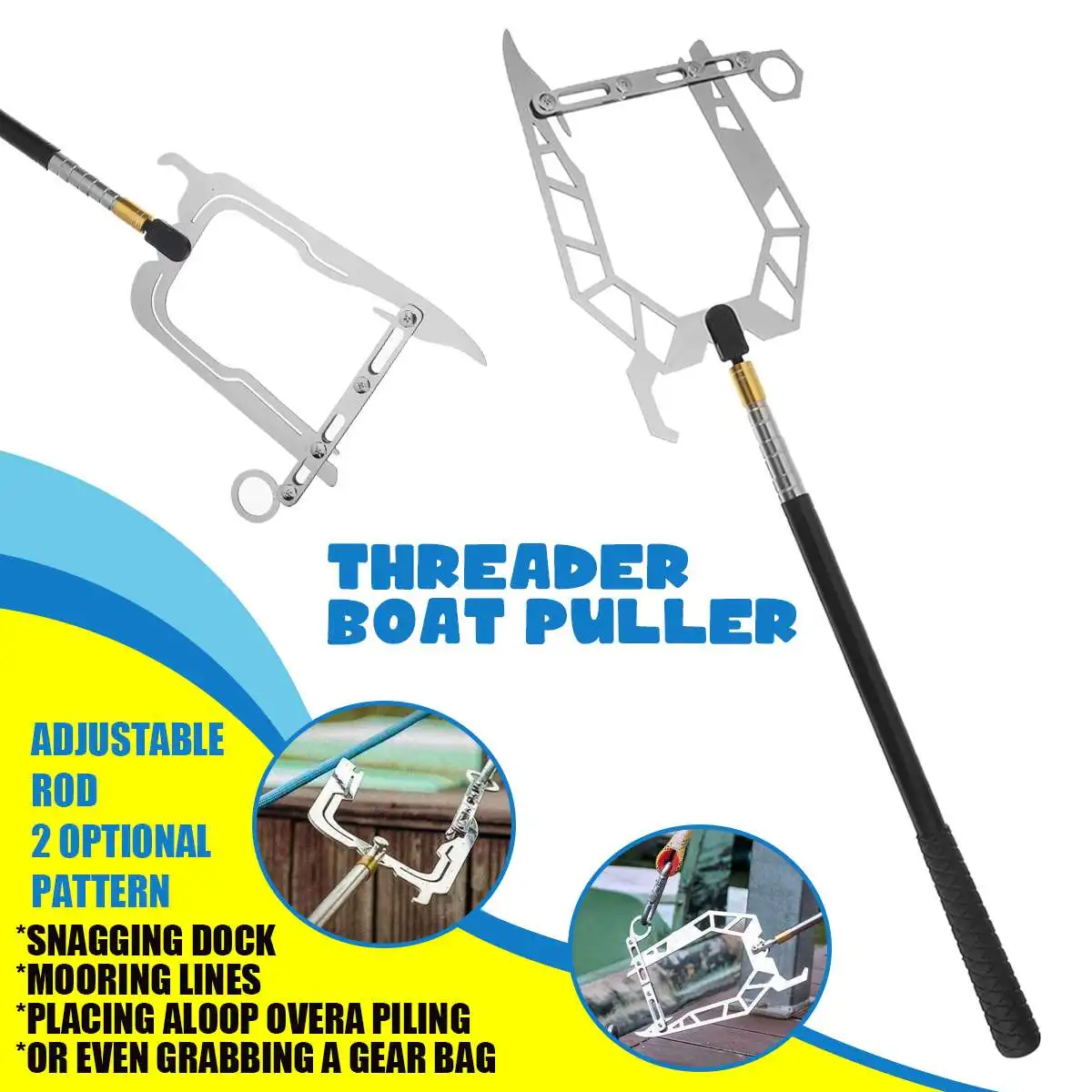 U-Shape Stainless Steel Telescopic Threader Boat Puller Set Tie Rope Hook Tools Mooring Boat Tools Parts Kit Fishing Accessories 
U-Shape Stainless Steel Telescopic Threader Boat Puller Set Tie Rope Hook Tools Mooring Boat Tools Parts Kit Fishing Accessories