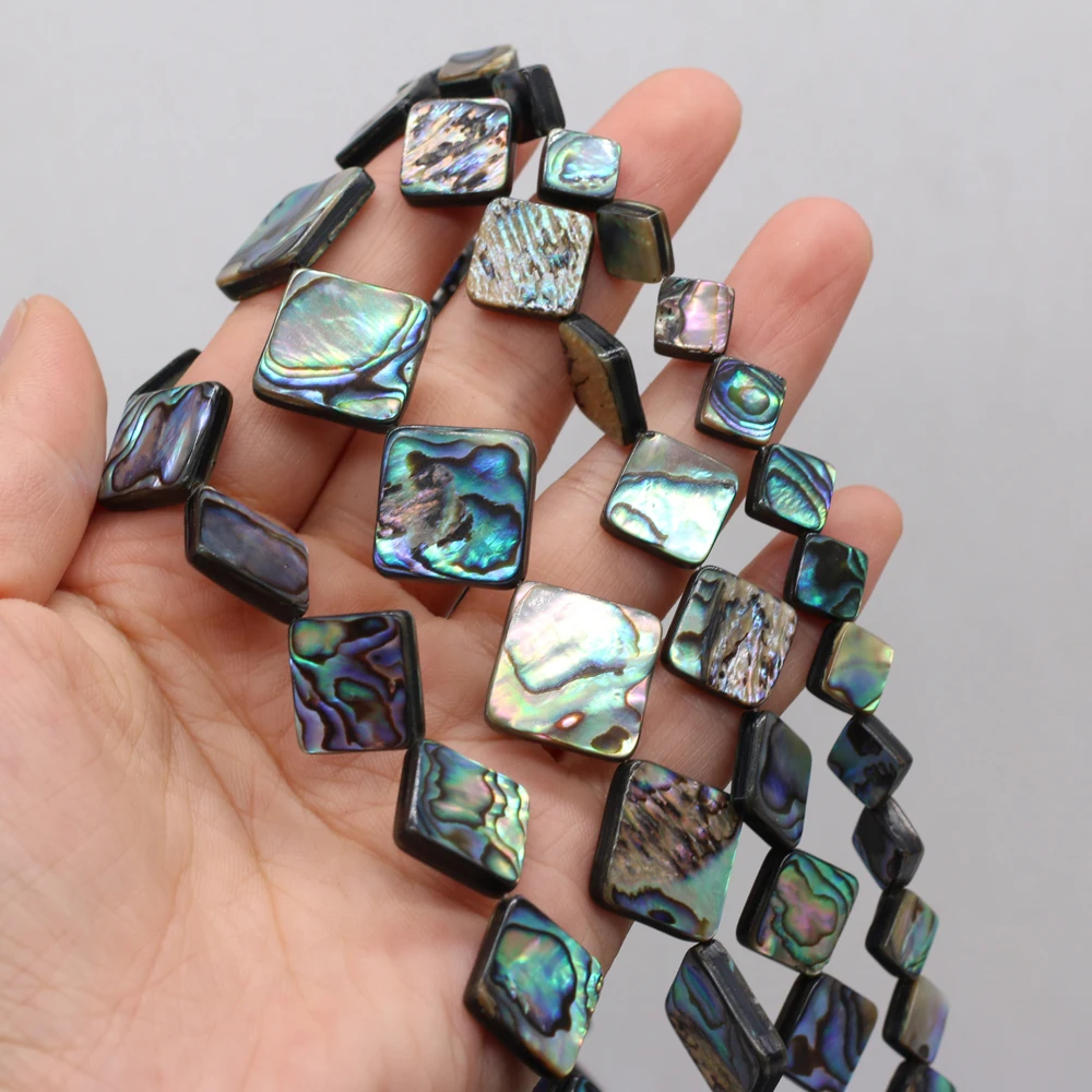 Natural Abalone Shell Diagonal Hole Square Mother of Pearl Shell Exquisite DIY Jewelry Making Elegant Necklace Bracelet 2pcs
Natural Abalone Shell Diagonal Hole Square Mother of Pearl Shell Exquisite DIY Jewelry Making Elegant Necklace Bracelet 2pcs