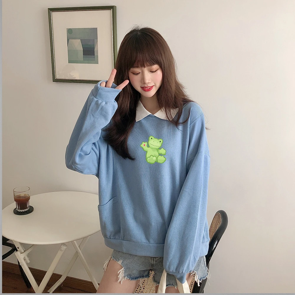 Cartoon Frog Print Sweatshirt Goth Aesthetic Harajuku Funny Graphic Hoodies Kawaii Streetwear Winter Spring Sweetshirt for Girls
Cartoon Frog Print Sweatshirt Goth Aesthetic Harajuku Funny Graphic Hoodies Kawaii Streetwear Winter Spring Sweetshirt for Girls