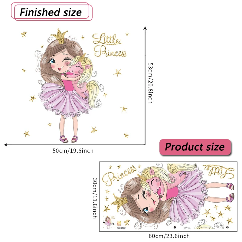 New Princess and Little Unicorn Wall Stickers Girl Cute Dreamy Wall Decor Bedroom Children's Room Living Room Decoration Vinyls
New Princess and Little Unicorn Wall Stickers Girl Cute Dreamy Wall Decor Bedroom Children's Room Living Room Decoration Vinyls