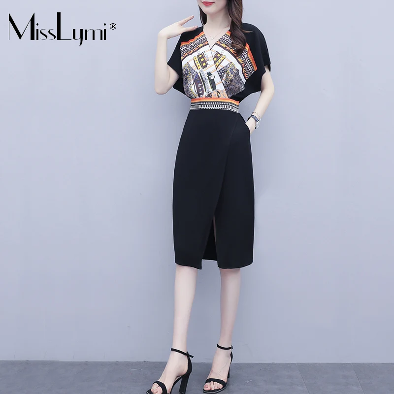 L-5XL Large Size Ladies New Summer Elegant Dress 2021 Fashion V-neck Patchwork Printing Hihg Waist A-Line Sexy Split Dress Women
L-5XL Large Size Ladies New Summer Elegant Dress 2021 Fashion V-neck Patchwork Printing Hihg Waist A-Line Sexy Split Dress Women