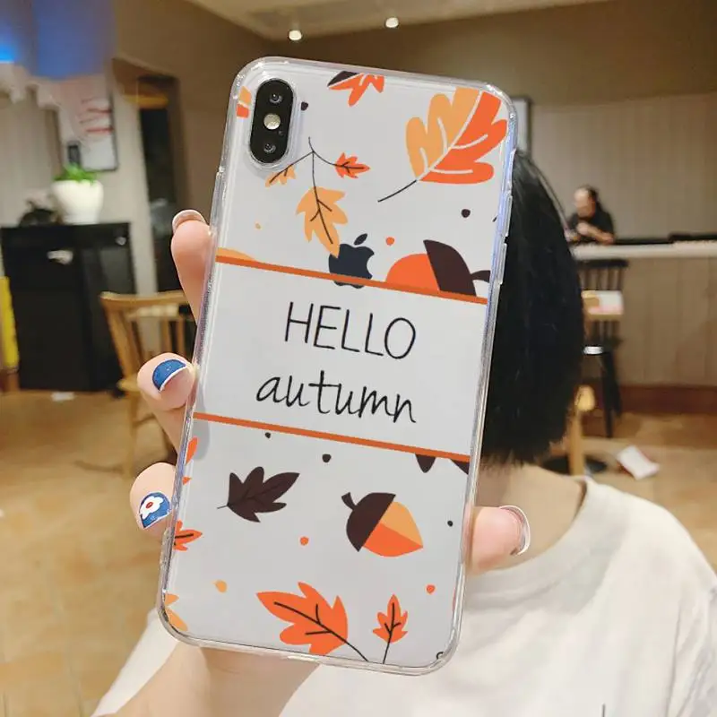 Fallen leaves Pumpkin happy autumn Phone Case Transparent for iPhone 6 7 8 11 12 s mini pro X XS XR MAX Plus
Fallen leaves Pumpkin happy autumn Phone Case Transparent for iPhone 6 7 8 11 12 s mini pro X XS XR MAX Plus